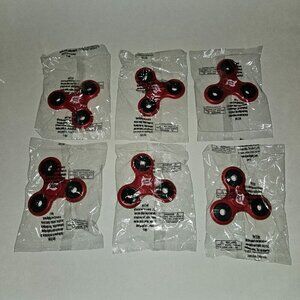 NEW 6 Jolly Time Red Black Fidget Spinner Toy Lot Jollytime Popcorn Promo SEALED